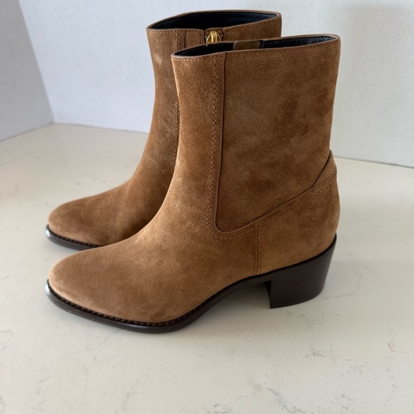 New Veronica Beard Brunel hazel wood Suede booties Size: 6 - Picture 2 of 5